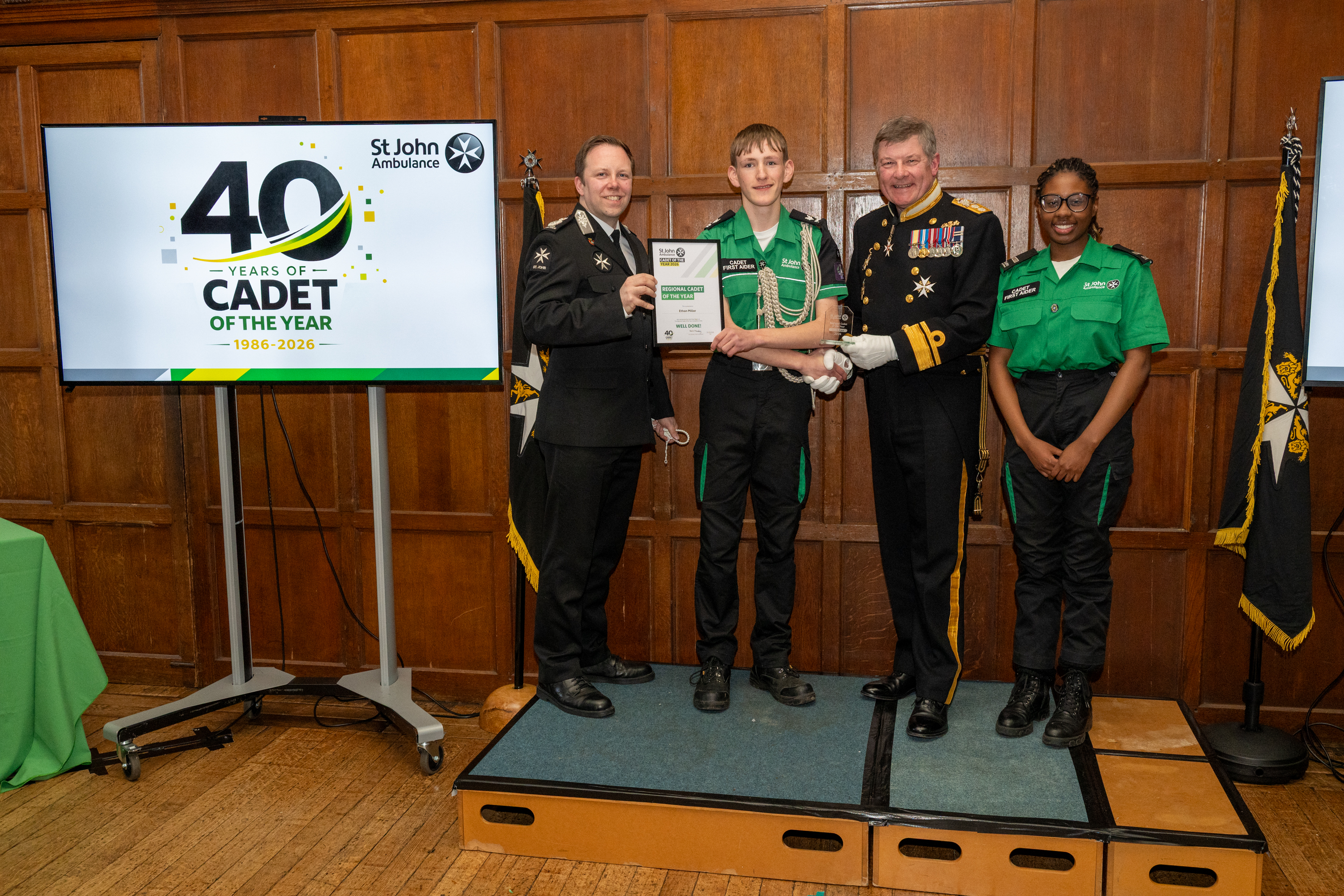 South East RCOTY - Ethan Miller - L2R Chief Commissioner Kevin Munday -  Rear Admiral Simon Williams and RCOTY 2025.jpg