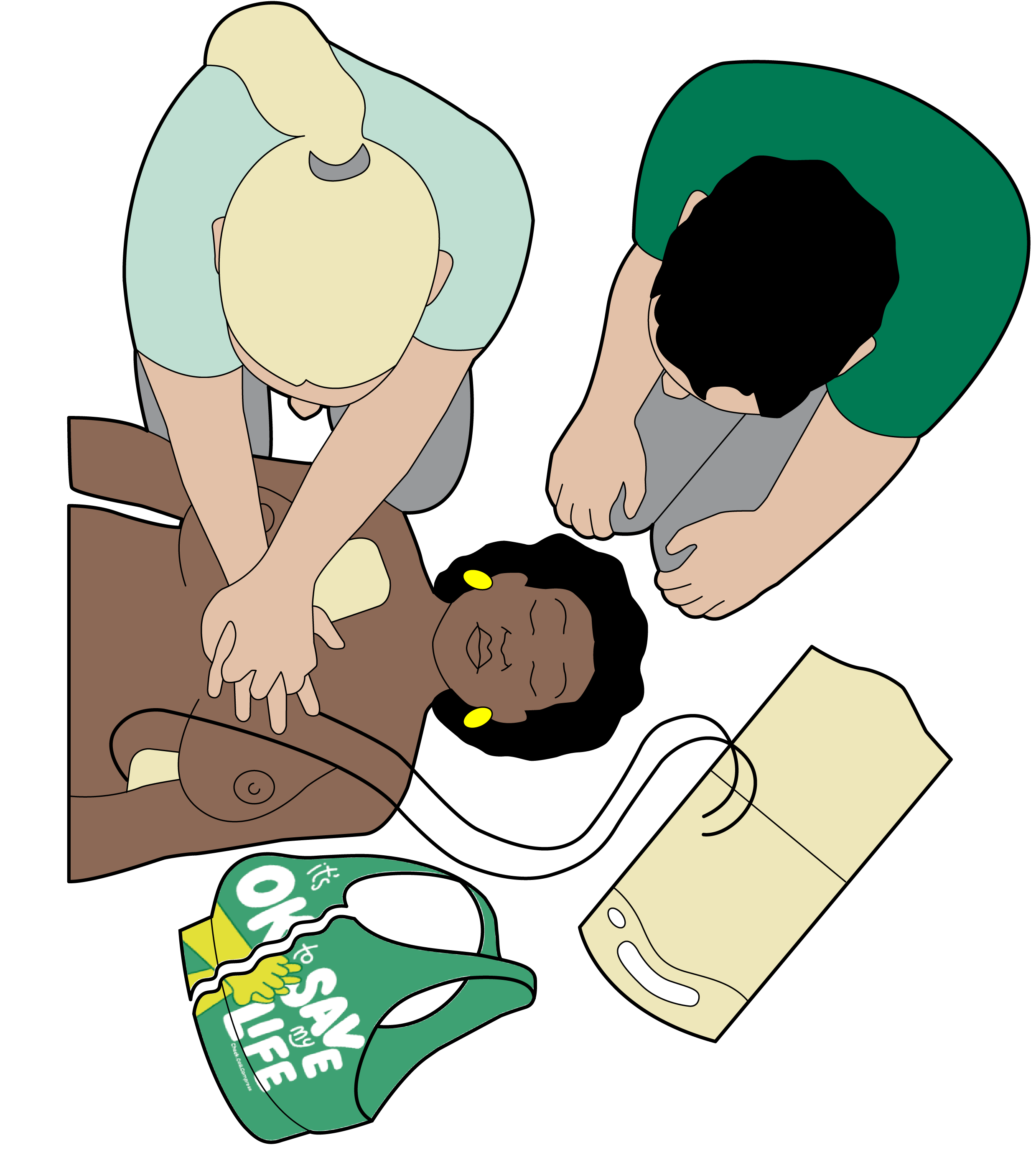 Step 8_CPR with Pads_Woman with nipples - WITH BRA_MIDDLE CUT