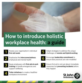 "How to introduce holistic workplace health: a guide."