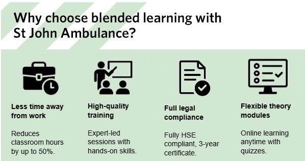 "Why choose blended learning with St John Ambulance."