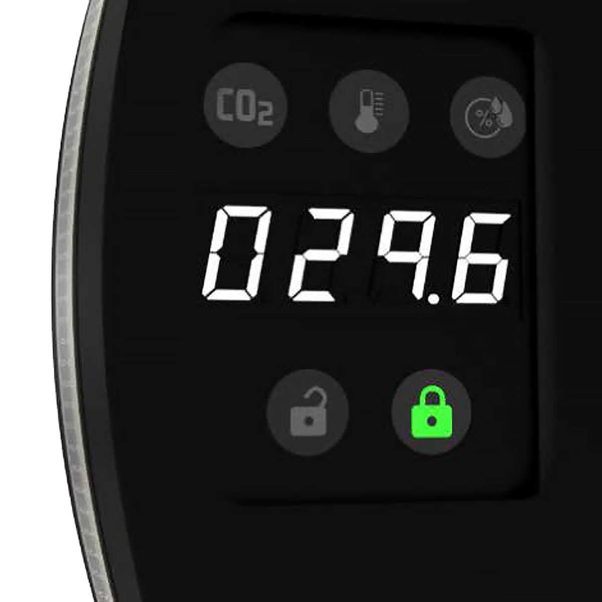 A close-up of the dynamic LCD screen of the DefibSafe 3.