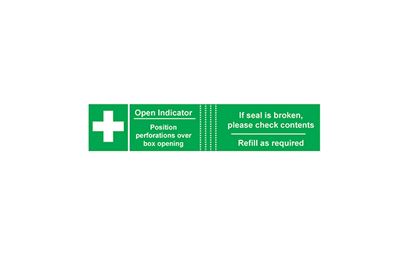 Pack of 50 Tamperproof Labels for First Aid Kits Pack of 50 Tamperproof Labels for First Aid Kits