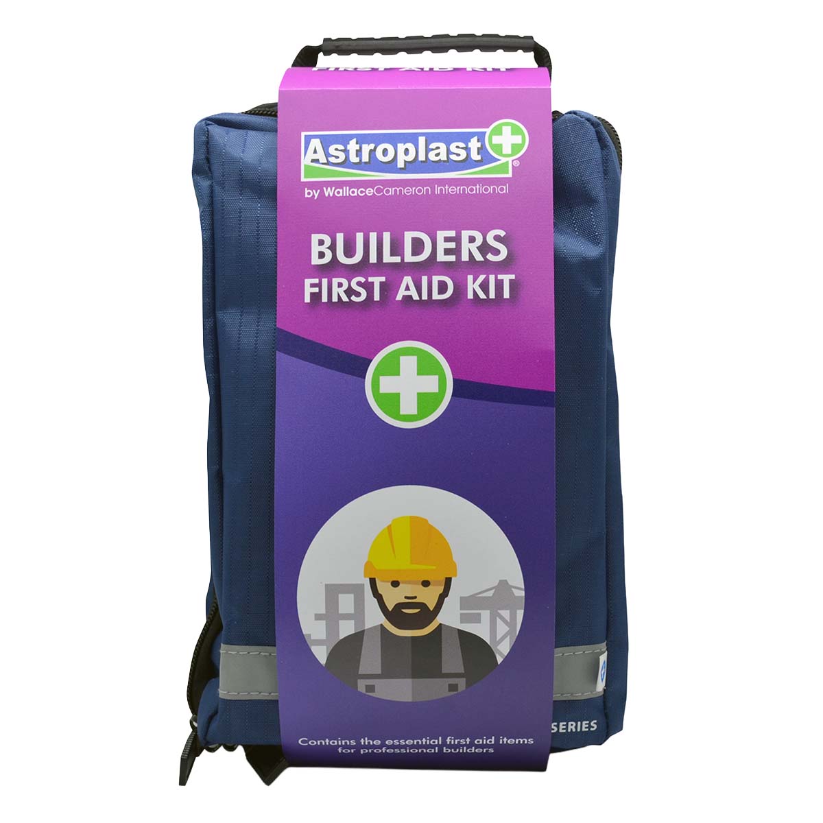 The front of the Astroplast Builders First Aid Kit.