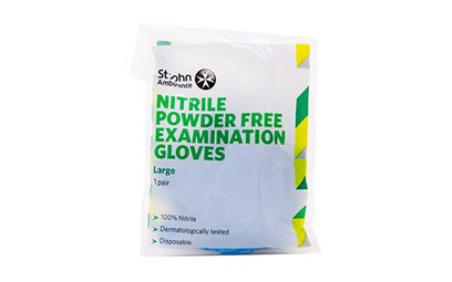 Large Blue St John Ambulance Nitrile Powder-Free Gloves Large Blue St John Ambulance Nitrile Powder-Free Gloves