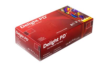 Box of 100 Aurelia Delight Clear Vinyl Gloves