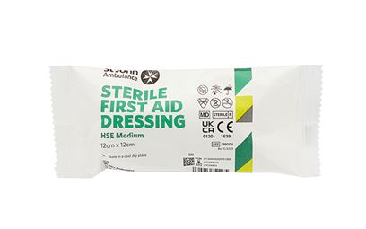 St John Ambulance Medium HSE First Aid Dressing 12 x 12cm