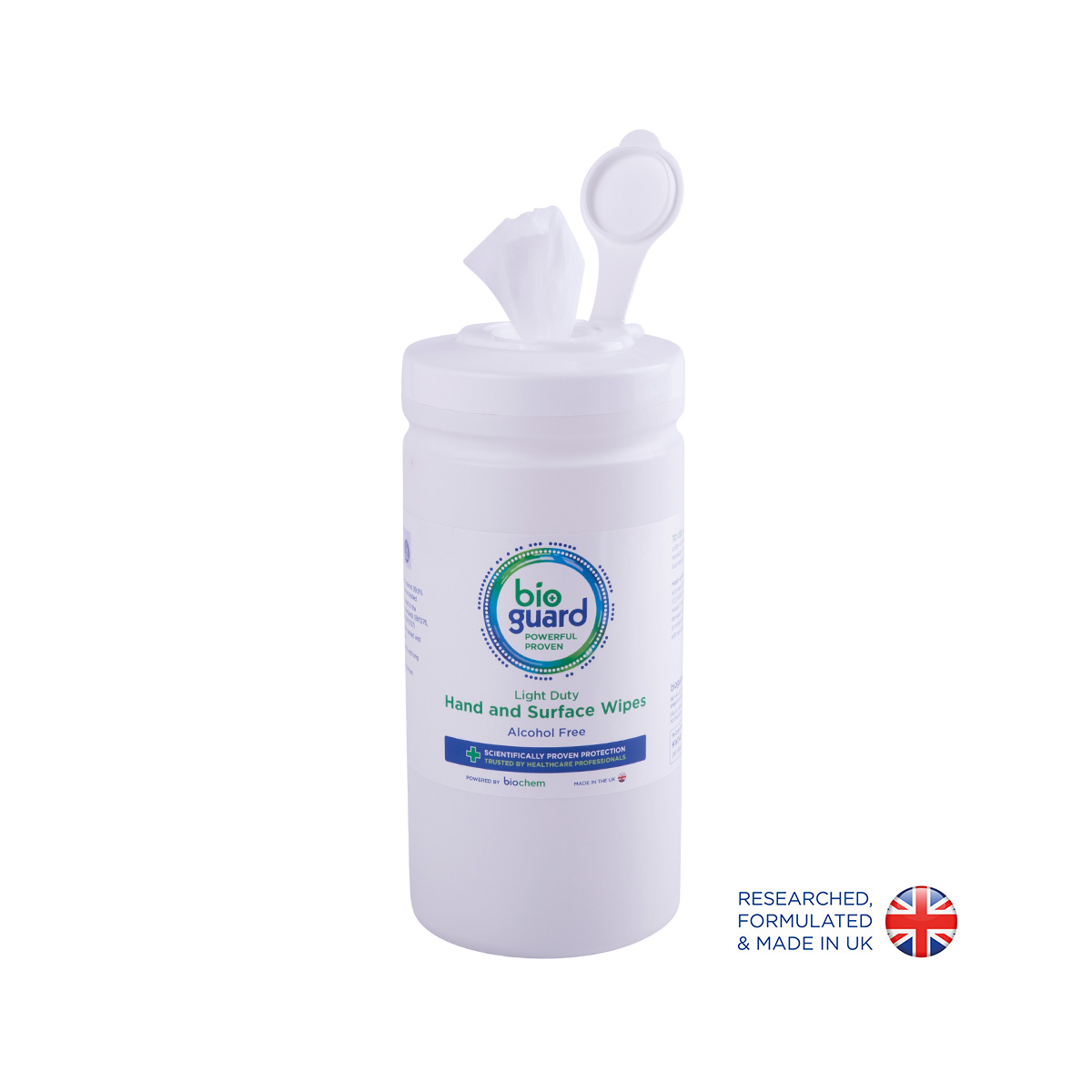 Tub of 240 Bioguard Light Duty Hand and Surface Wipes