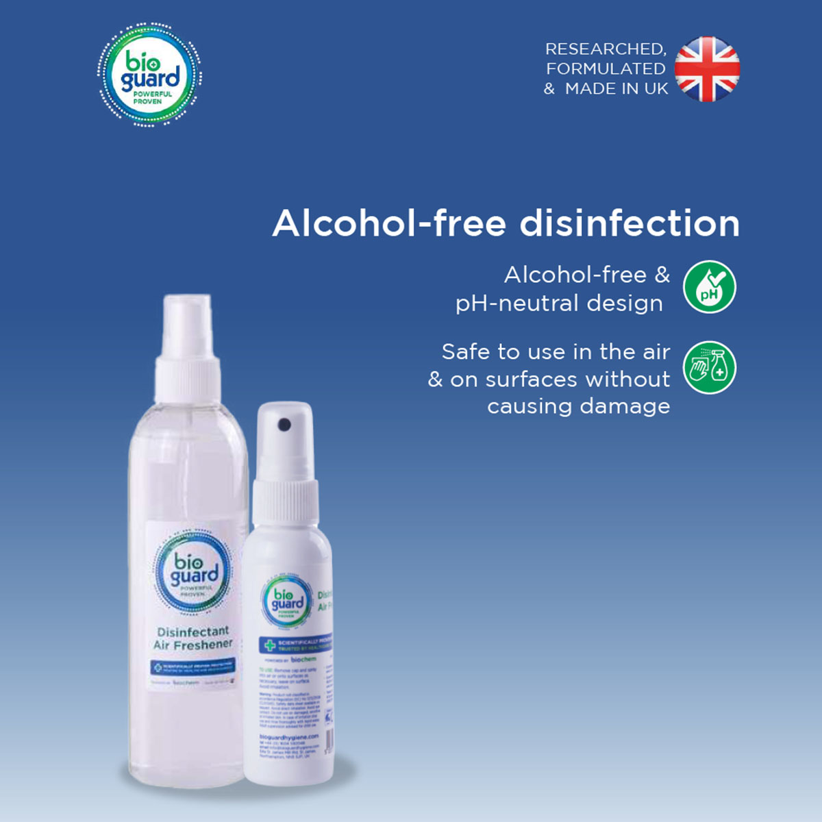 250ml Bioguard Disinfectant Air Freshener Finger Spray