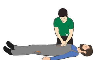 Bearded man CPR