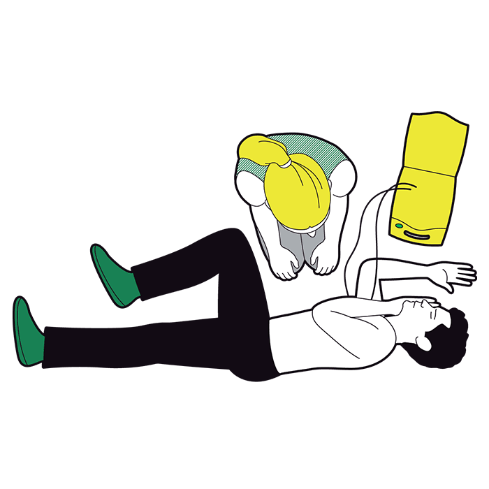 Cardiac arrest first aid - if casualty becomes responsive, put them in the recovery position