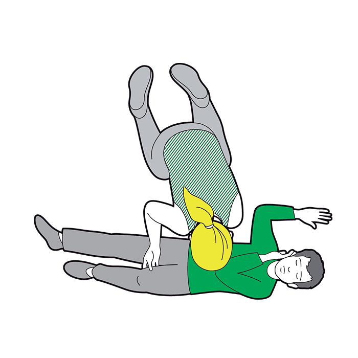 Child recovery position - bend far knee