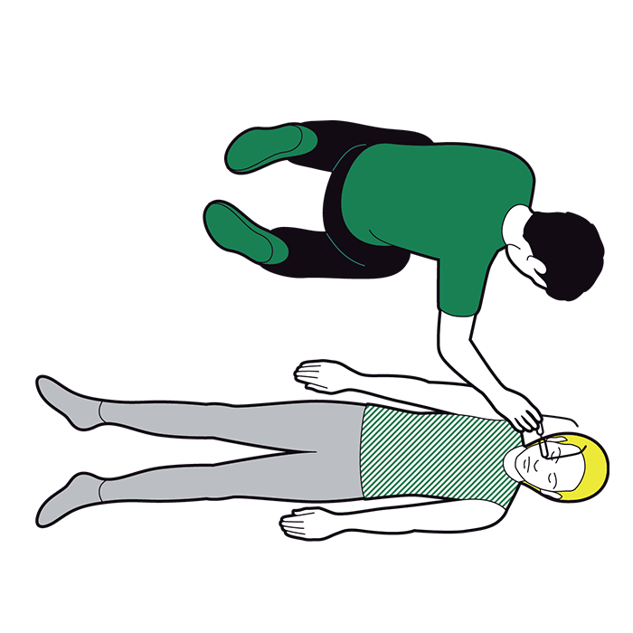 Adult recovery position - straighten their legs