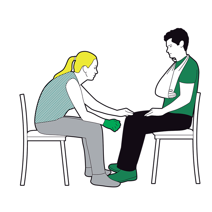 Severe bleeding first aid - keep monitoring their level of response