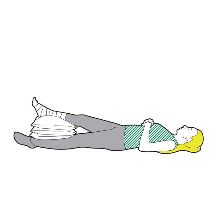 Elevating a strain or sprain