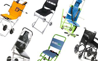 Evacuation chairs and wheelchairs