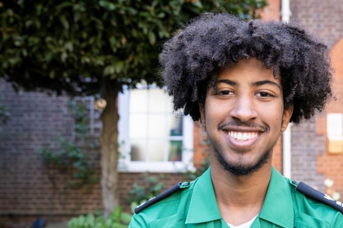 Young Cadet teenager smiling.