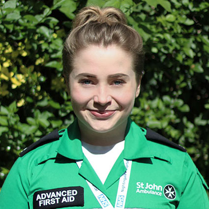 Mary, St John Ambulance student volunteer