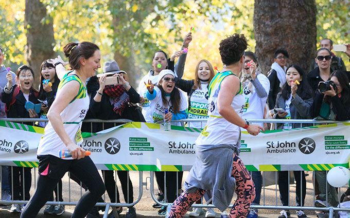 St John Ambulance supporters and runners