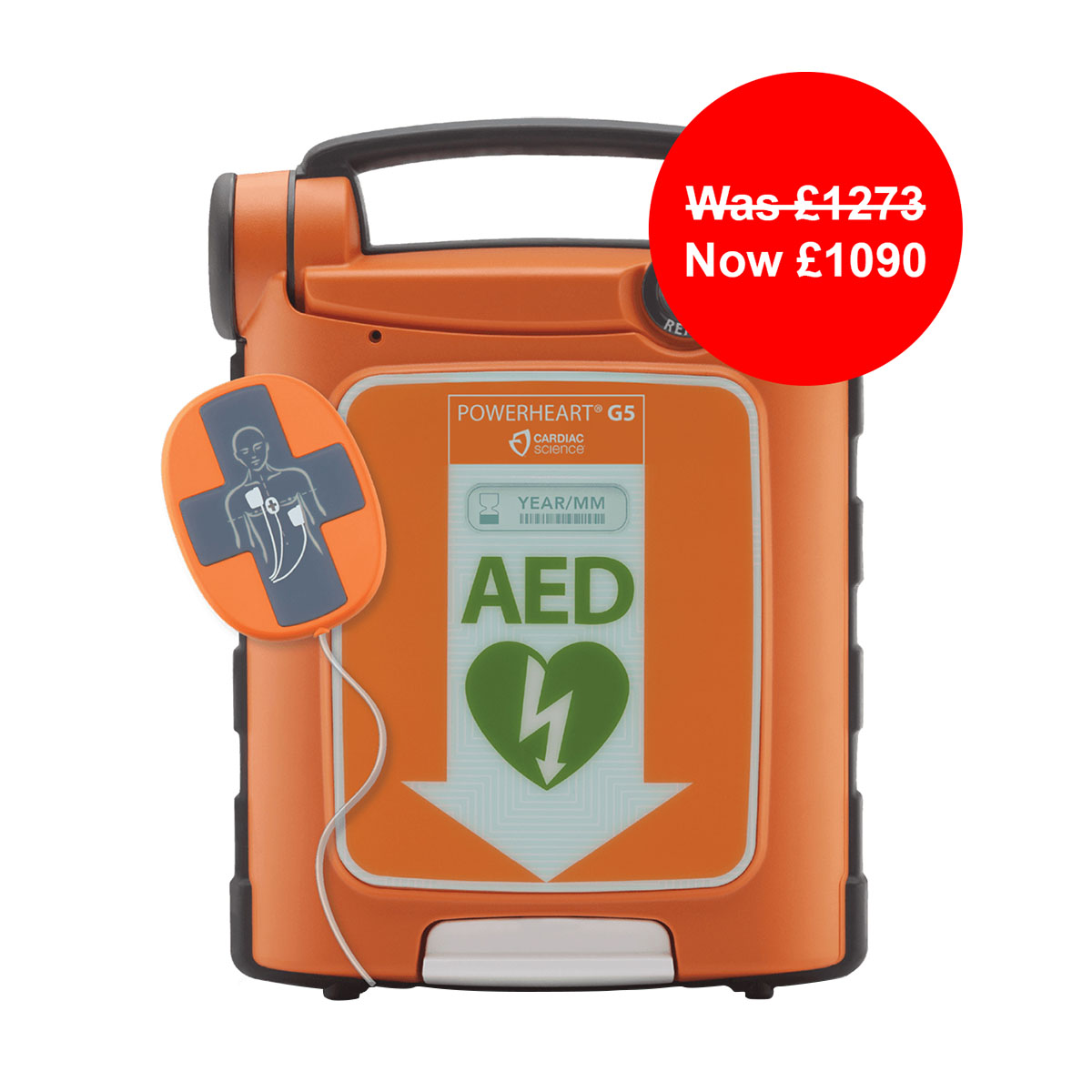 Powerheart G5 AED with Intellisense CPR Device Fully Automatic Defibrillator