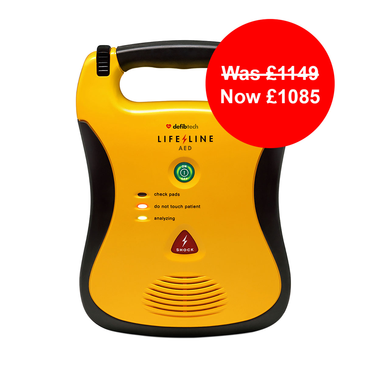 Defibtech Lifeline AED Semi-Automatic Defibrillator with 7 Year Battery Pack