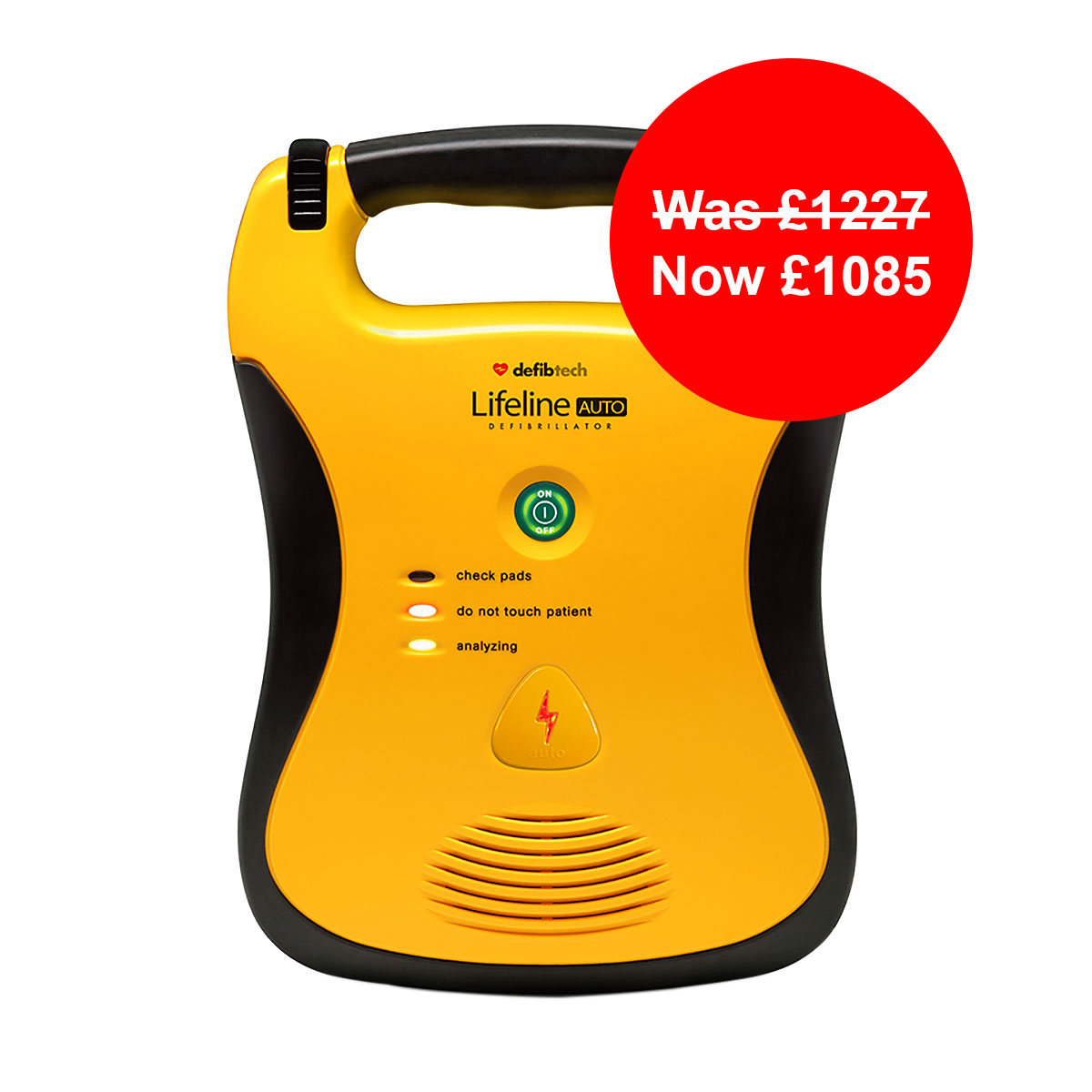 Defibtech Lifeline AED Fully Automatic Defibrillator with 7 Year Battery Pack