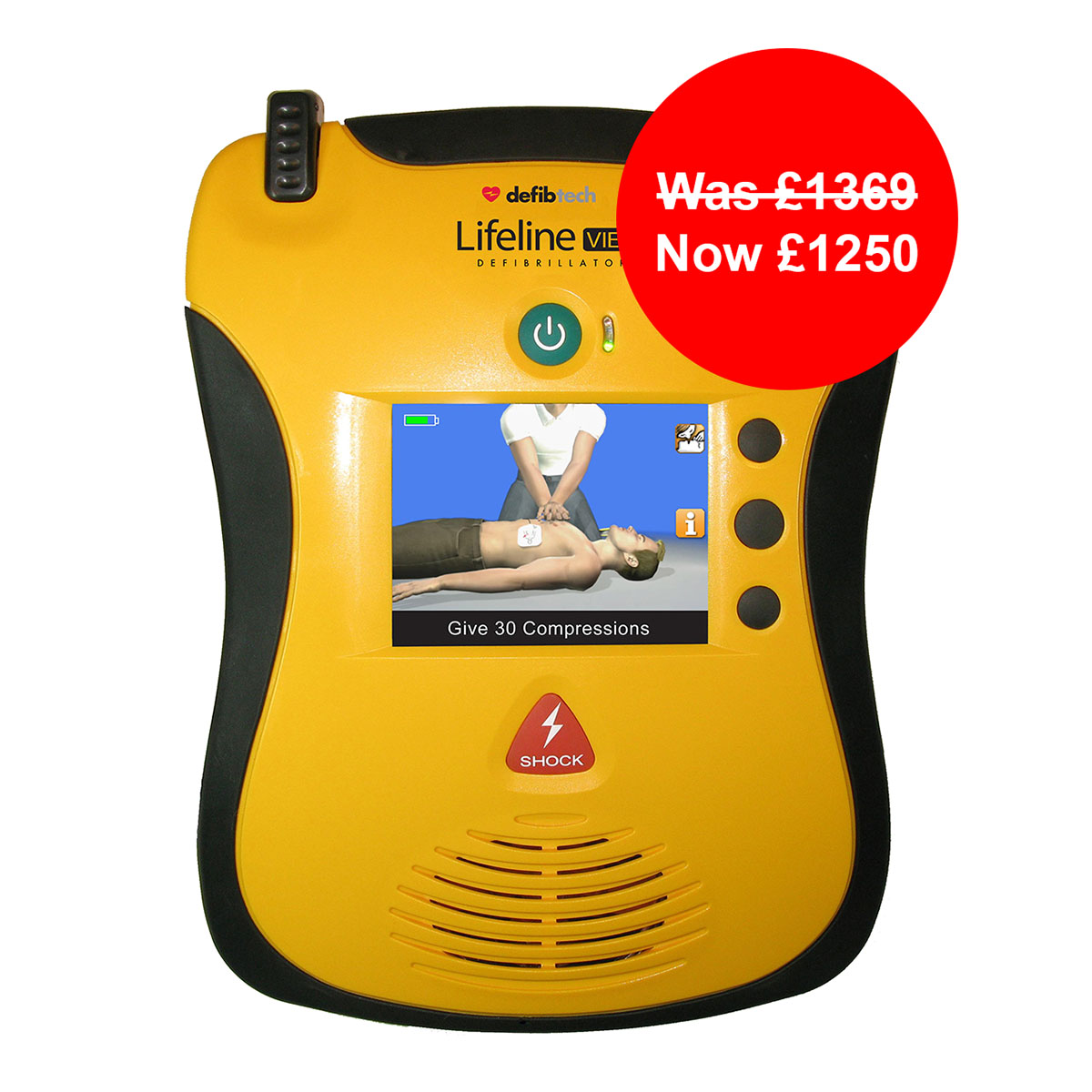 Defibtech Lifeline View AED Semi-Automatic Defibrillator with Full Colour Display