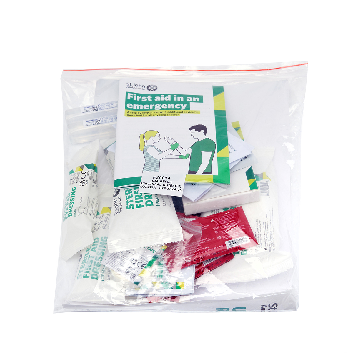 St John Ambulance Universal First Aid Kit Refill