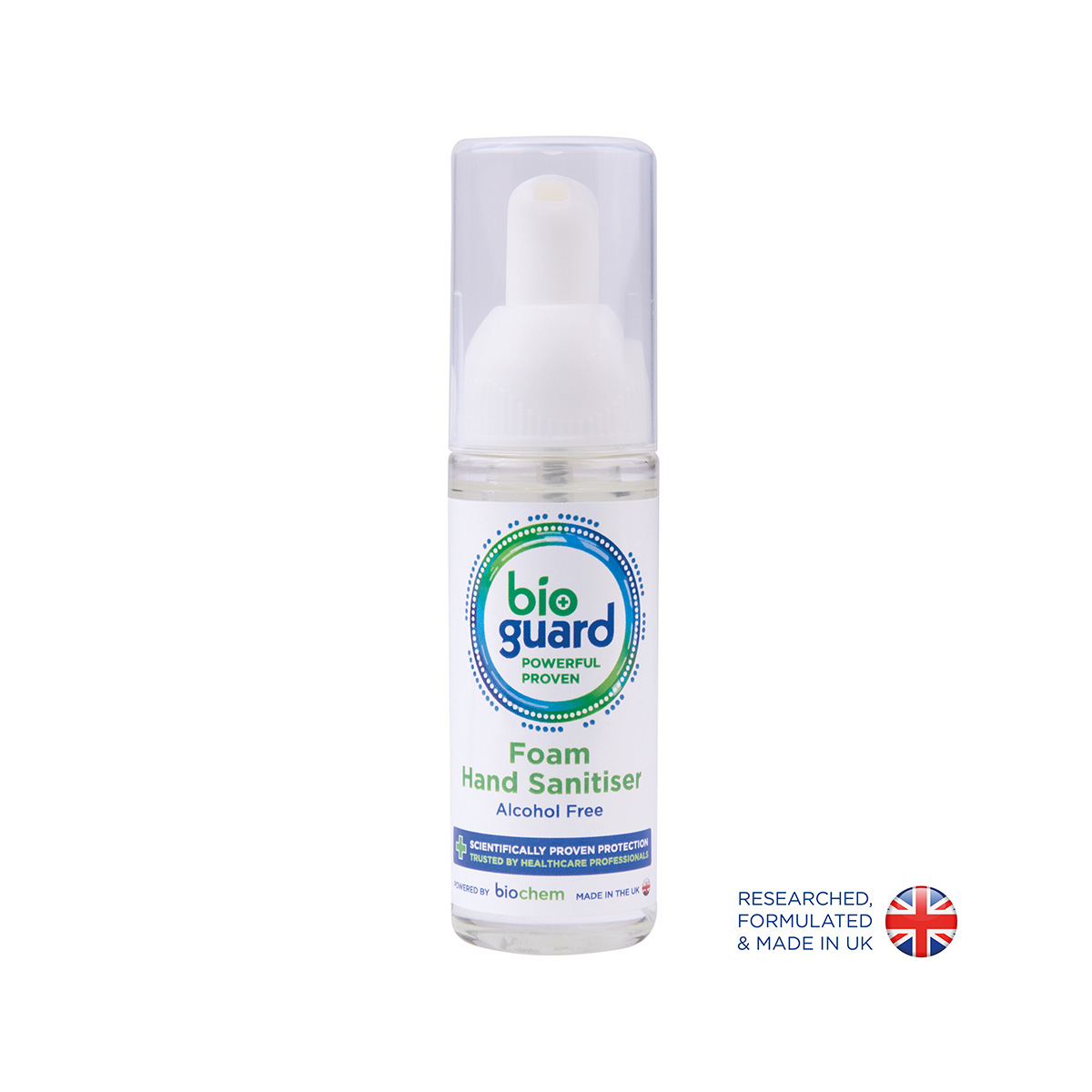 50ml Bioguard Alcohol-Free Hand and Body Sanitiser Foam