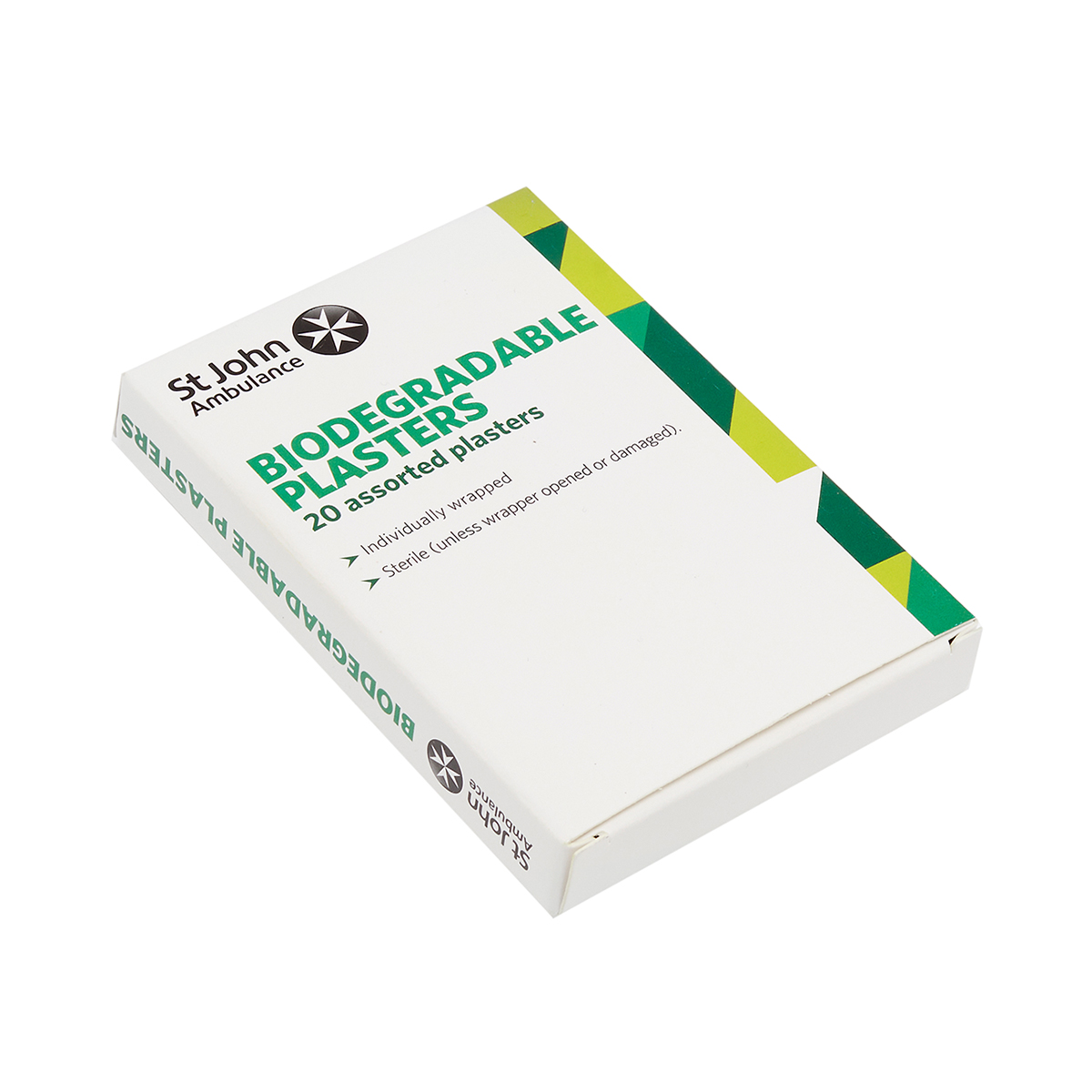 St John Ambulance Washproof Eco-Friendly Plasters - Assorted Pack of 20