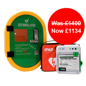 Defibsafe 2 Unlocked Cabinet and NFK200 Semi-Automatic AED Bundle