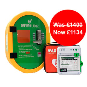 Defibsafe 2 Locked Cabinet and NFK200 Semi-Automatic AED Bundle